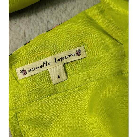 Nanette Lepore Shirt Womens Size 4 Vintage Silk Beaded Green Halter Top BOHO - Picture 5 of 8